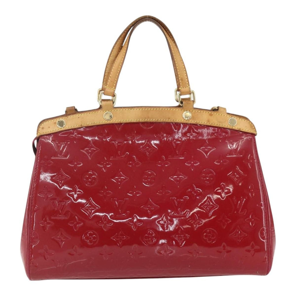 Louis Vuitton Brea Handbag Monogram Vernis Red Patent_Leather Handbag