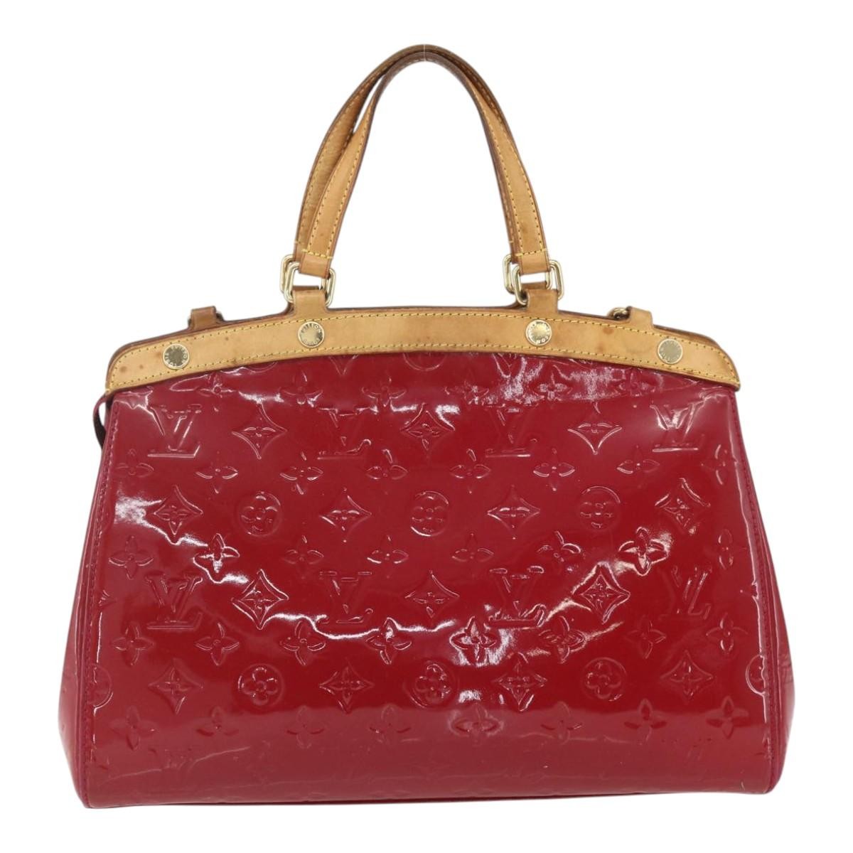 Louis Vuitton Brea Handbag Monogram Vernis Red Patent_Leather Handbag