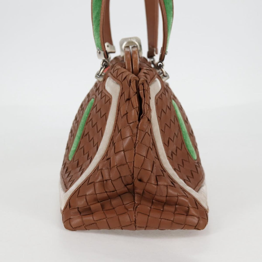 Bottega Veneta Intrecciato Leather Brown Leather Handbag