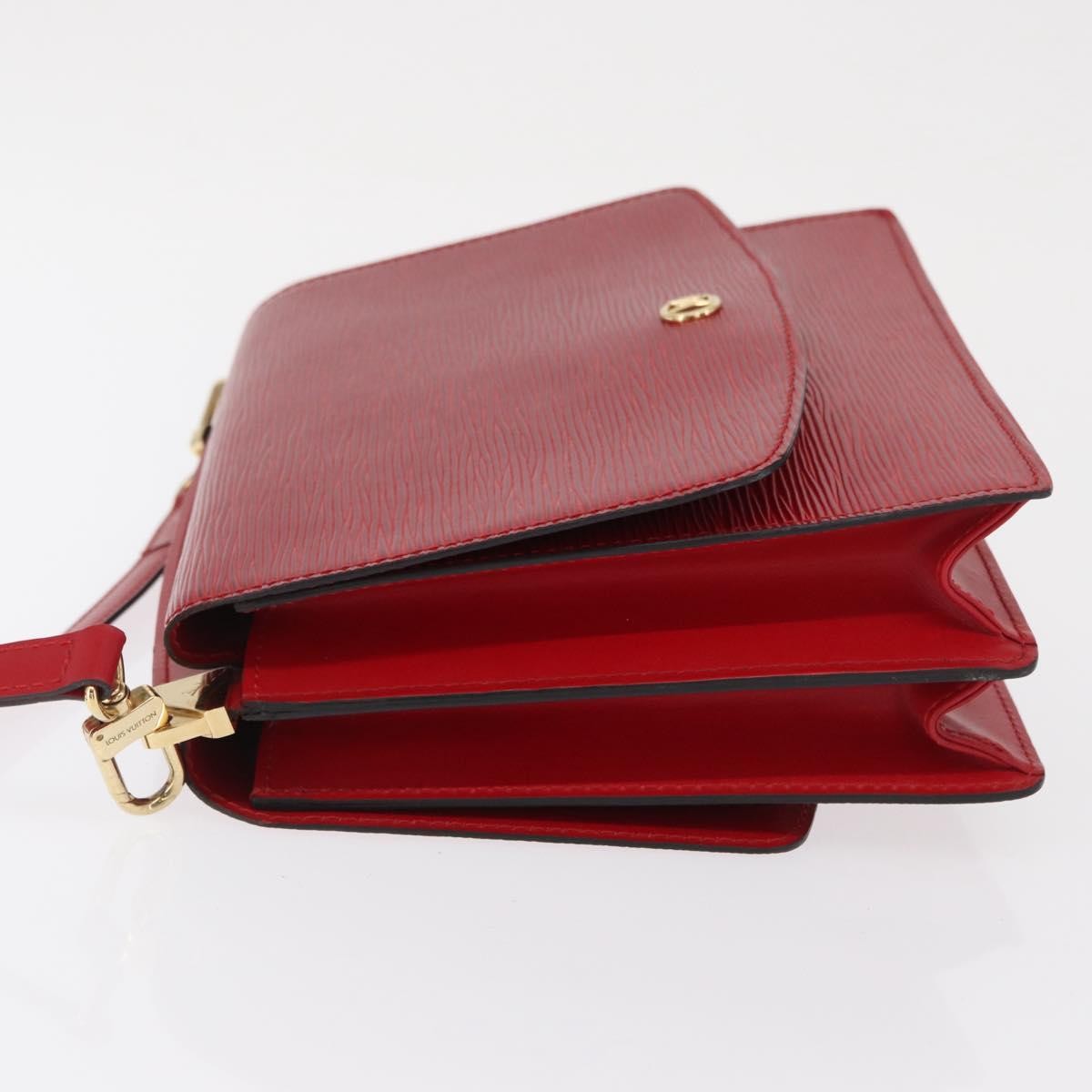 Louis Vuitton Grenelle Shoulder Bag Epi Leather Red Leather Shoulder Bag