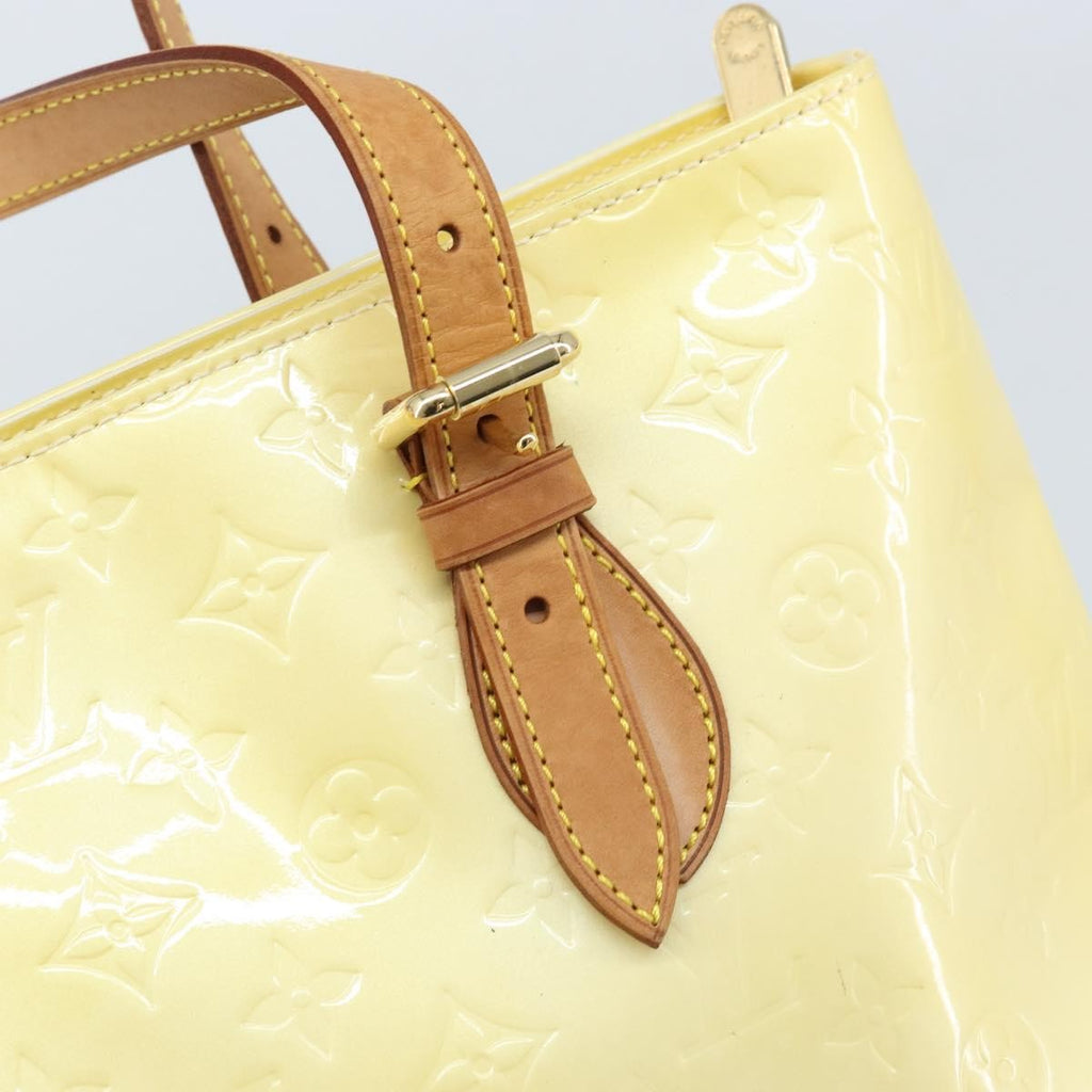 Louis Vuitton Brentwood Handbag Monogram Vernis Yellow Patent_Leather Tote Bag