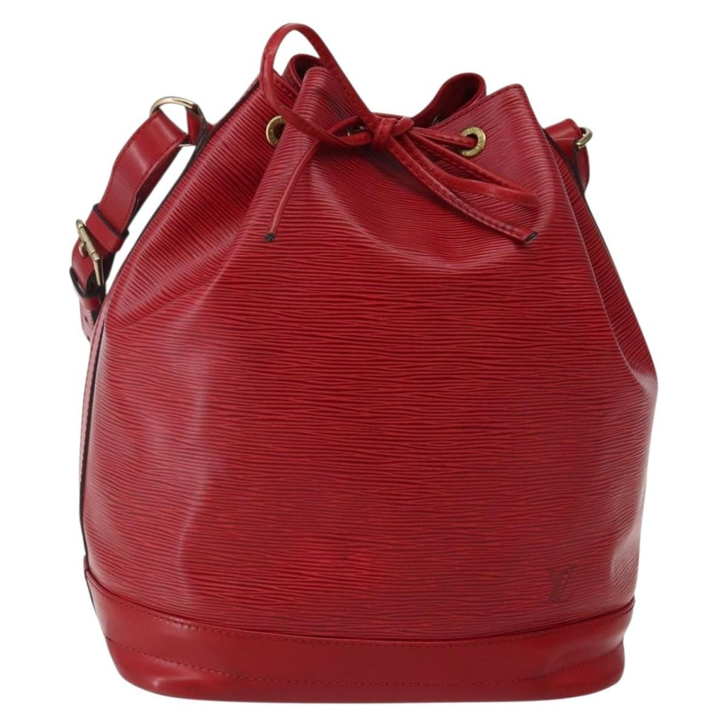 Louis Vuitton Noe Shoulder Bag Leather Red Leather Shoulder Bag