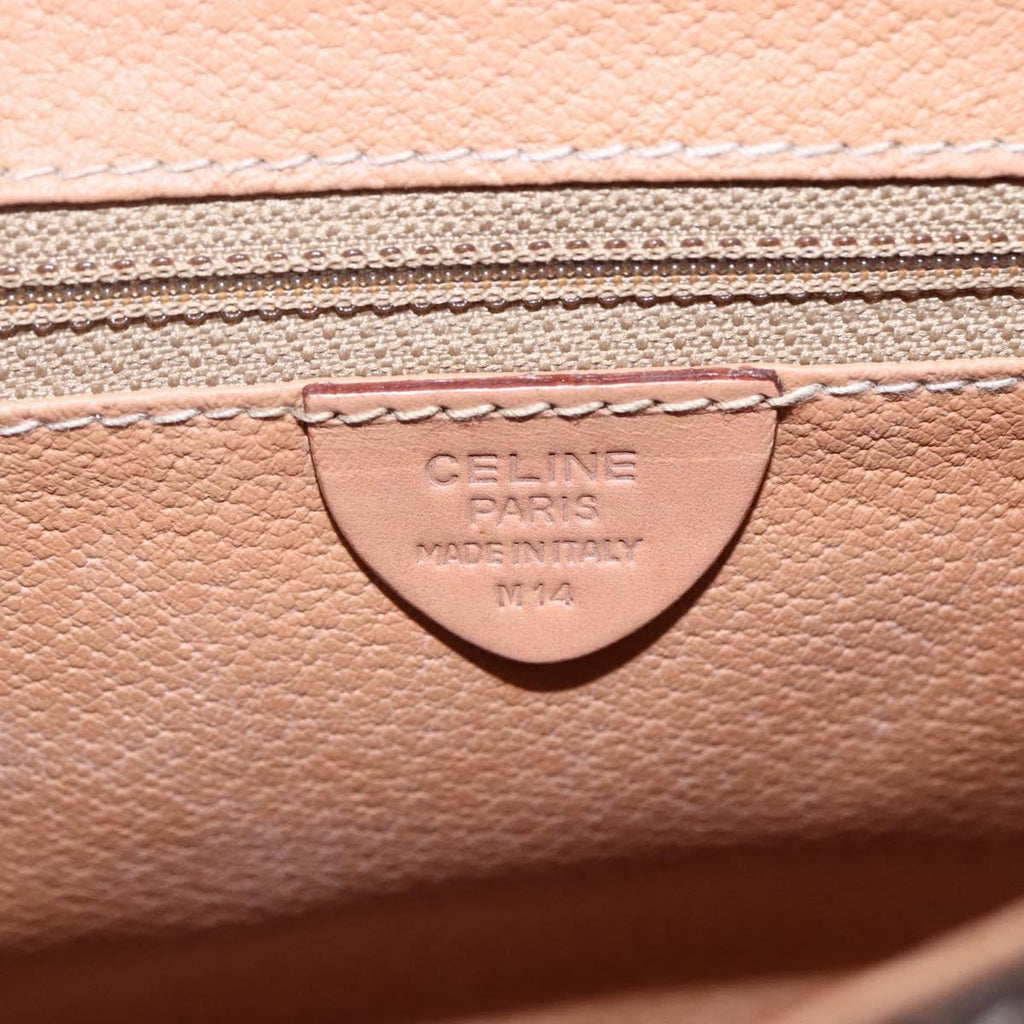 Celine Macadam Shoulder Bag Pvc Leather Brown Canvas Shoulder Bag Bag