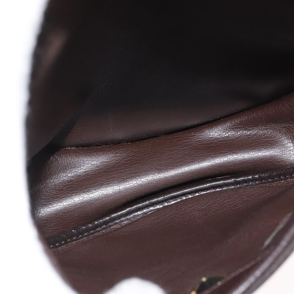 Christian Dior Vintage Cd Logo Shoulder Bag Leather Brown Leather Shoulder Bag Bag (Pre-Owned)