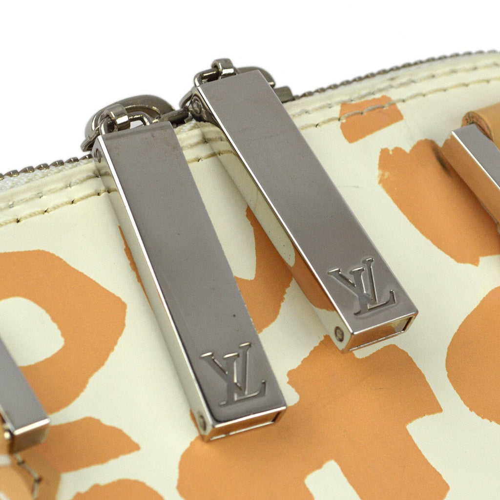 Louis Vuitton Alma Handbag Limited Edition Graffiti Leather Beige Leather Handbag