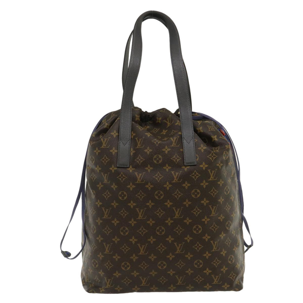 Louis Vuitton Cabas Light Drawstring Bag Monogram Split Canvas Brown Canvas Tote Bag