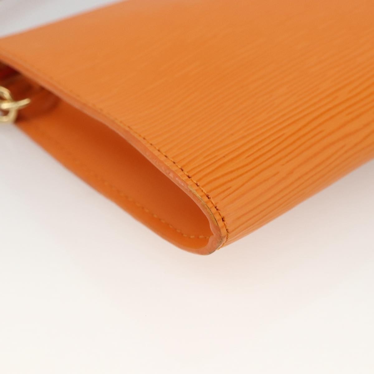 Louis Vuitton Pochette Accessoires Epi Leather Orange Leather Clutche & Pouche Bag