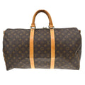 Louis Vuitton Keepall Bandouliere Bag Monogram Canvas Brown Canvas Travel Bag