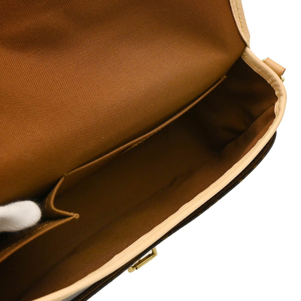 Louis Vuitton Sologne Handbag Monogram Canvas Brown Canvas Shoulder Bag