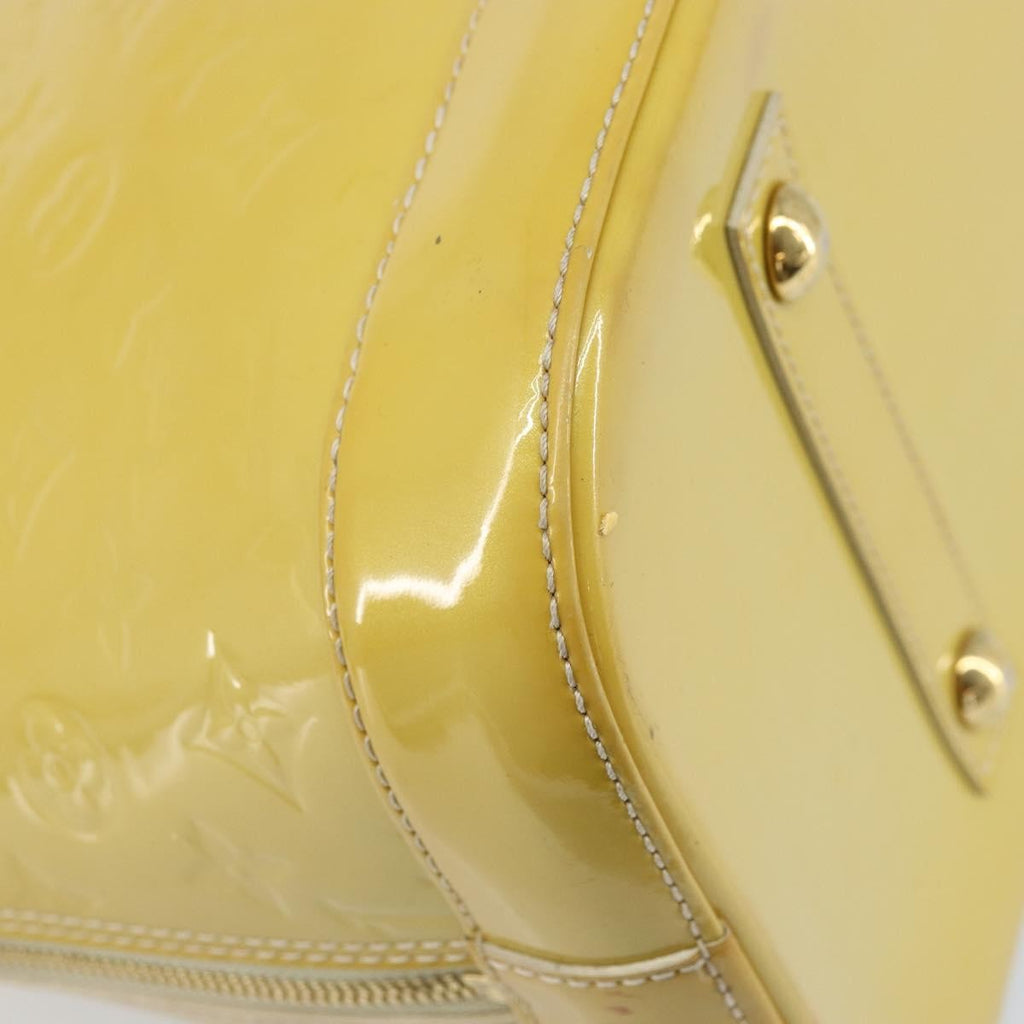 Louis Vuitton Alma Handbag Monogram Vernis Yellow Patent_Leather Handbag