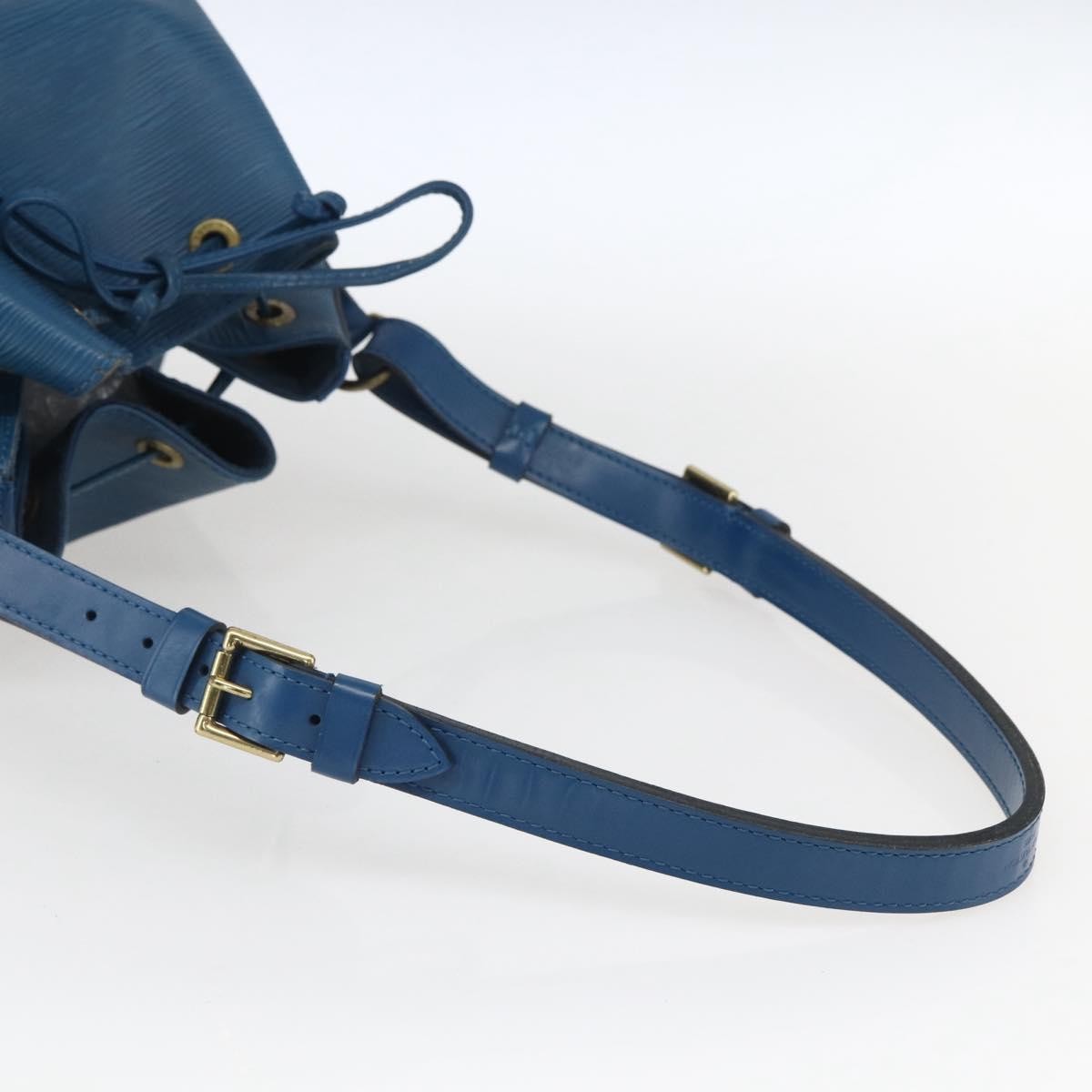 Louis Vuitton Petit Noe Handbag Epi Leather Blue Leather Shoulder Bag