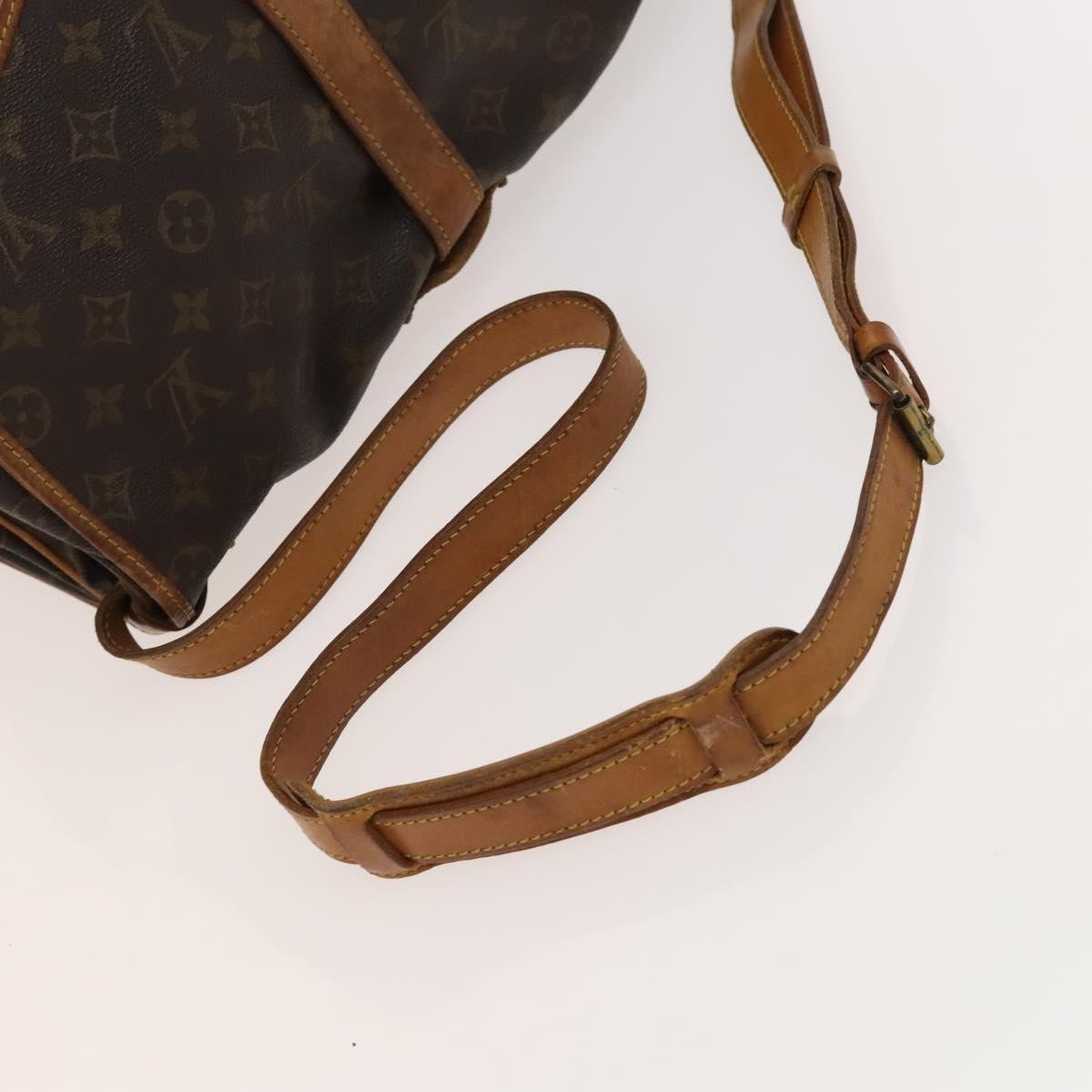 Louis Vuitton Saumur Handbag Monogram Canvas Brown Canvas Shoulder Bag