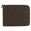 Louis Vuitton Poche Documents Monogram Canvas Brown Canvas Clutche & Pouche Bag
