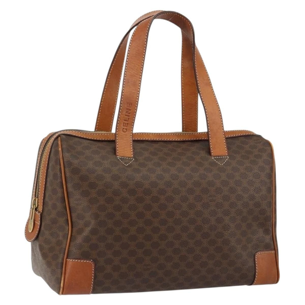 Celine Macadam Handbag Macadam With Leather Brown Canvas Shoulder Bag Bag