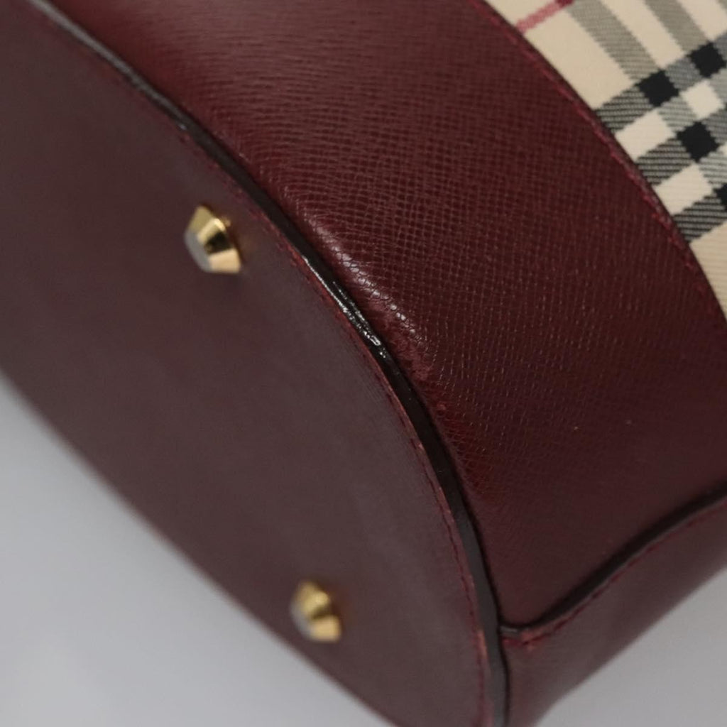 Burberry Nova Check Tote Canvas And Leather Beige Canvas Tote Bag