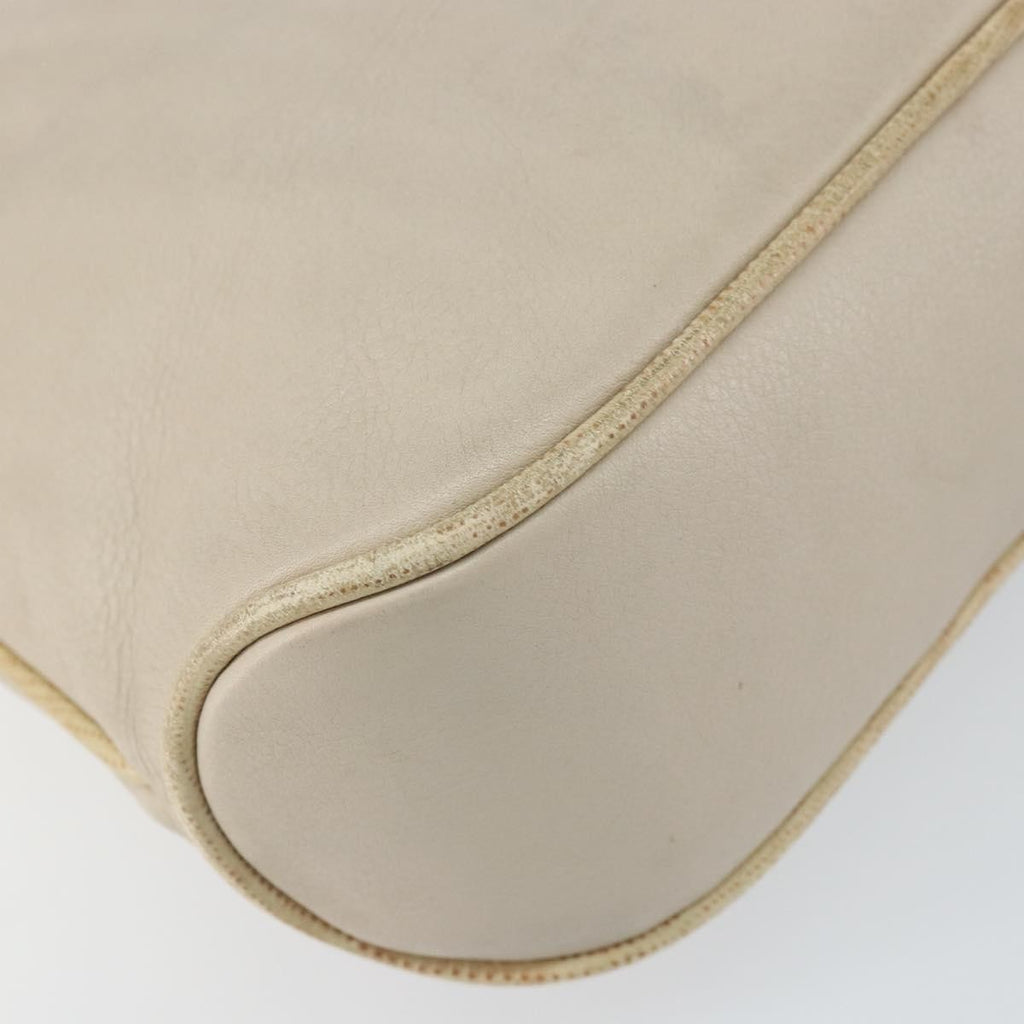 Celine Vintage Shoulder Bag Leather Beige Leather Shoulder Bag Bag