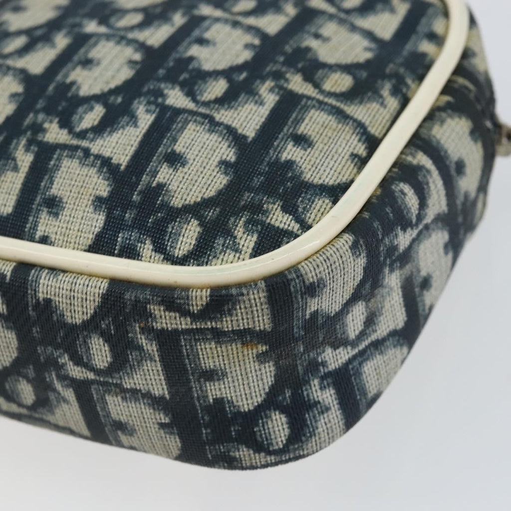 Christian Dior Vintage Trotter Pouch Diorissimo Canvas Navy Pvc Clutche & Pouche Bag (Pre-Owned)