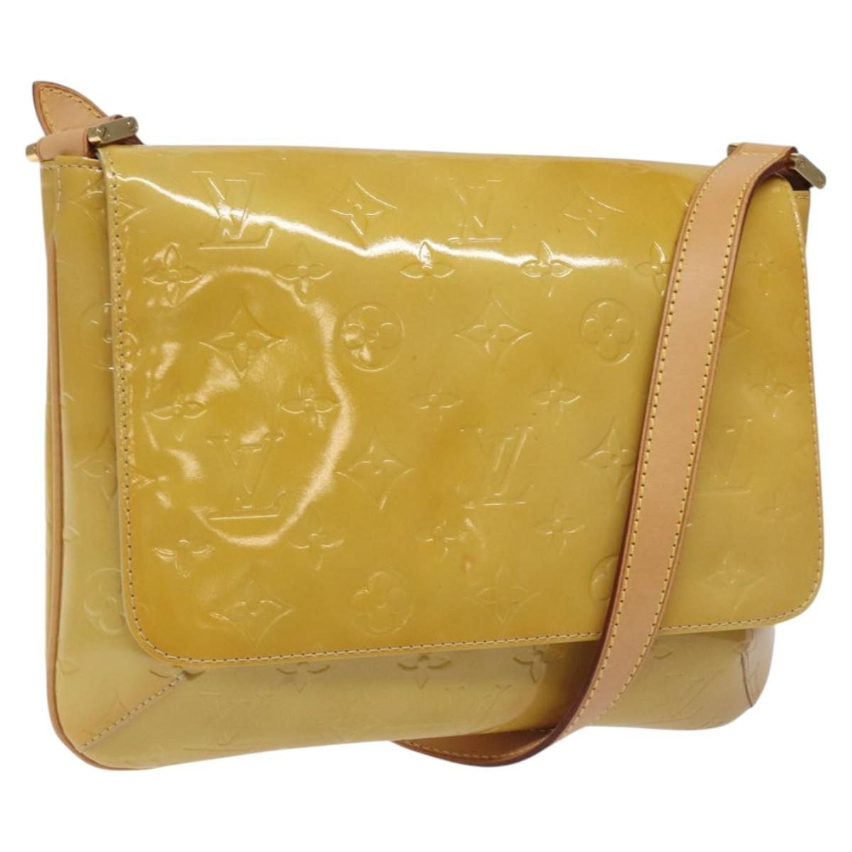 Louis Vuitton Thompson Street Handbag Monogram Vernis Beige Patent_Leather Bag