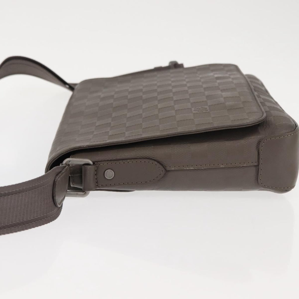Louis Vuitton District Messenger Bag Damier Infini Leather Gray Leather Shoulder Bag