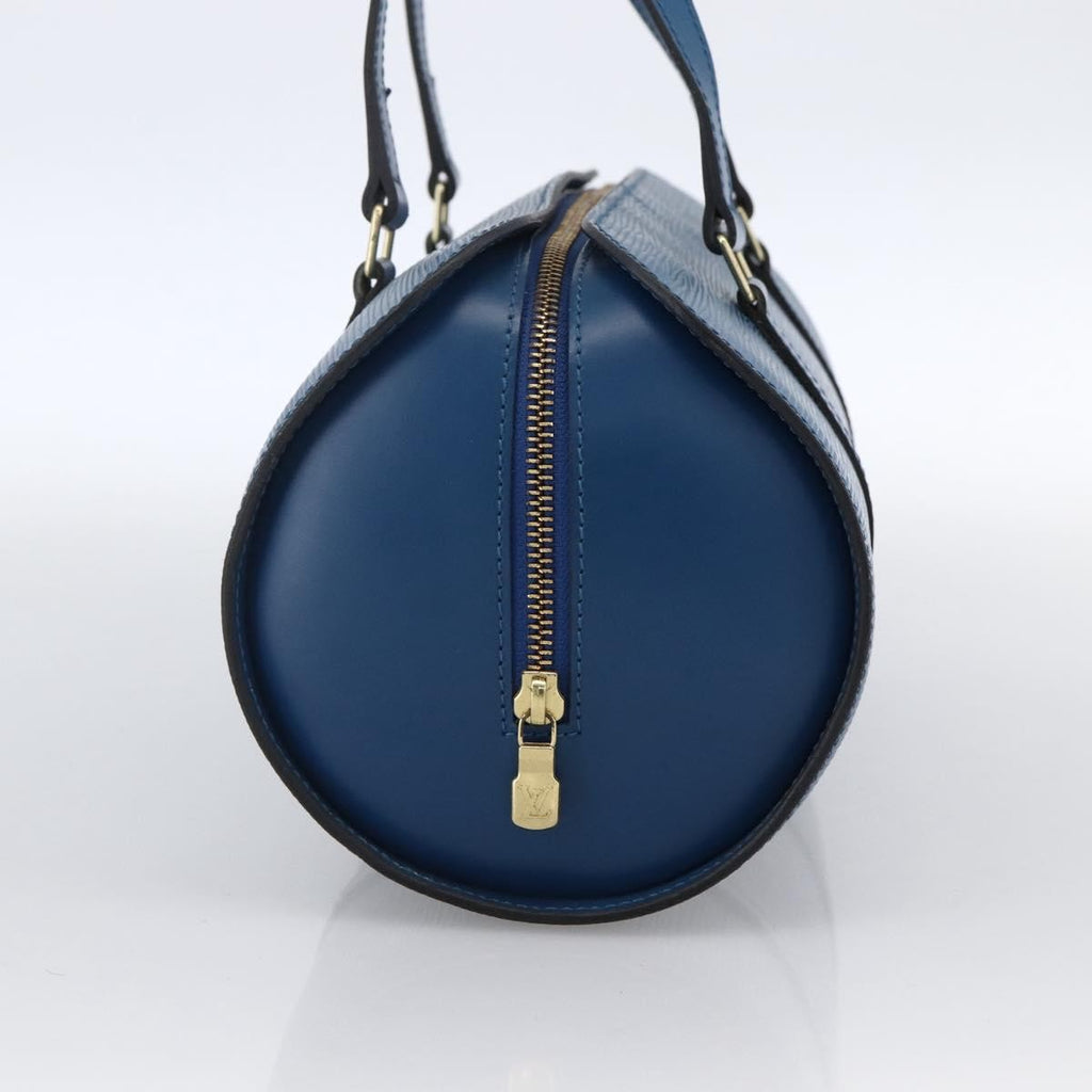 Louis Vuitton Soufflot Handbag Epi Leather Blue Leather Handbag