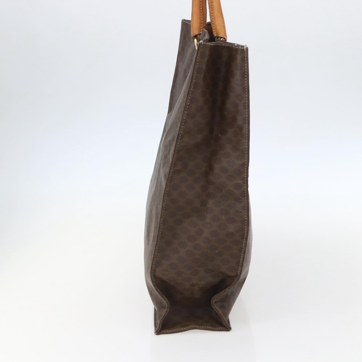 Celine Vintage Macadam Tote Bag Canvas Brown Canvas Tote Bag Bag