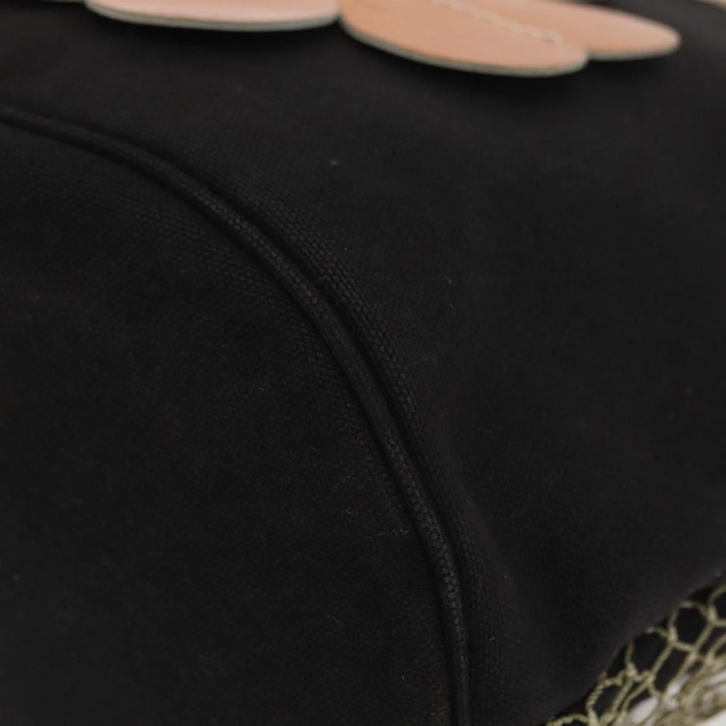 Chanel Camellia Shoulderbag Canvas Black Canvas Shoulder Bag Bag