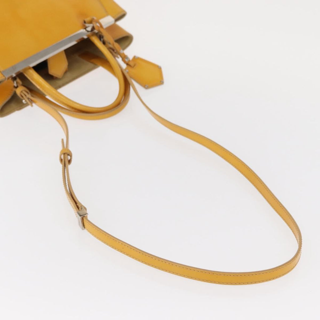 Fendi 2Jours Bag Leather Yellow Leather Handbag