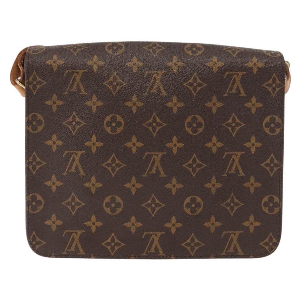 Louis Vuitton Cartouchiere Handbag Monogram Canvas Brown Canvas Shoulder Bag