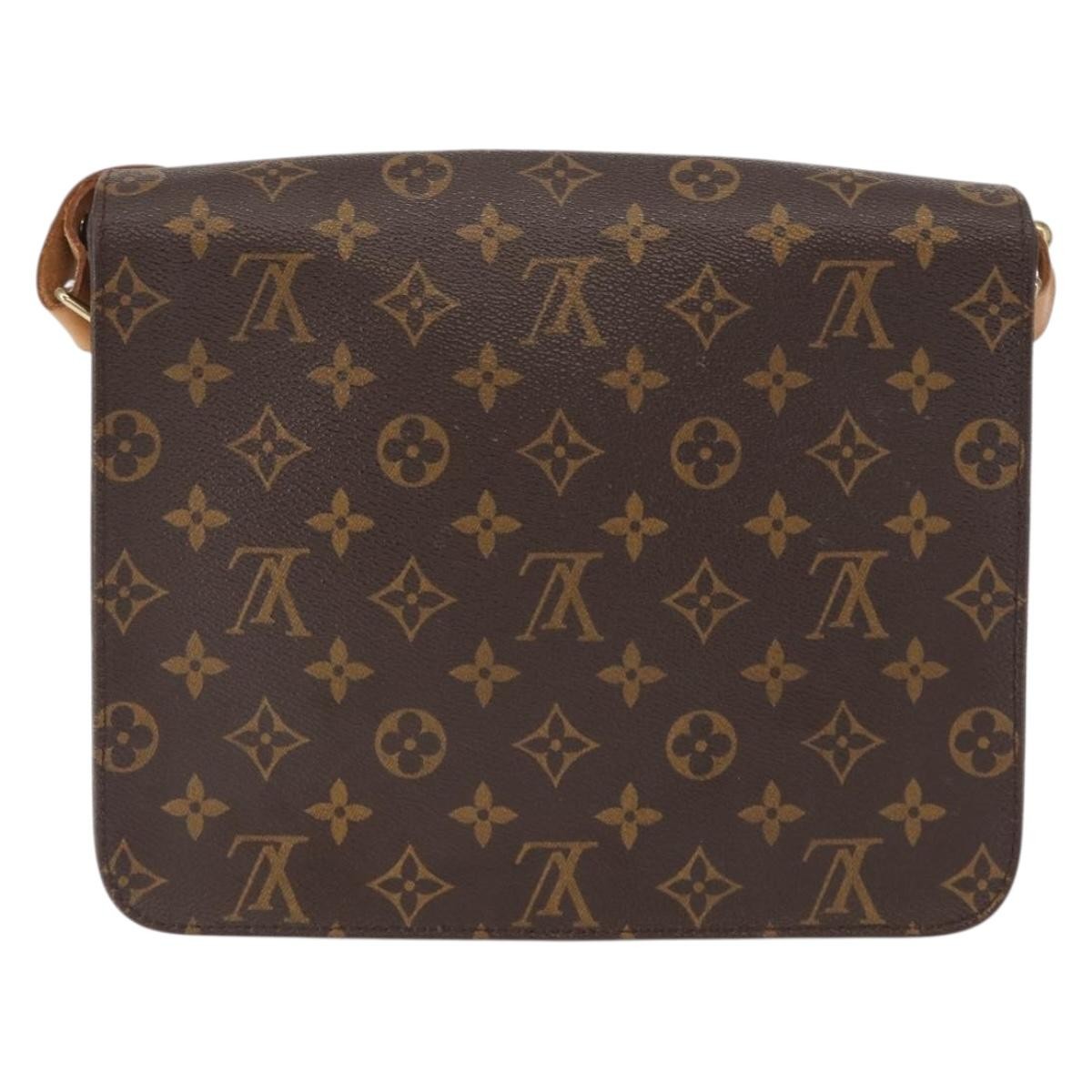 Louis Vuitton Cartouchiere Handbag Monogram Canvas Brown Canvas Shoulder Bag
