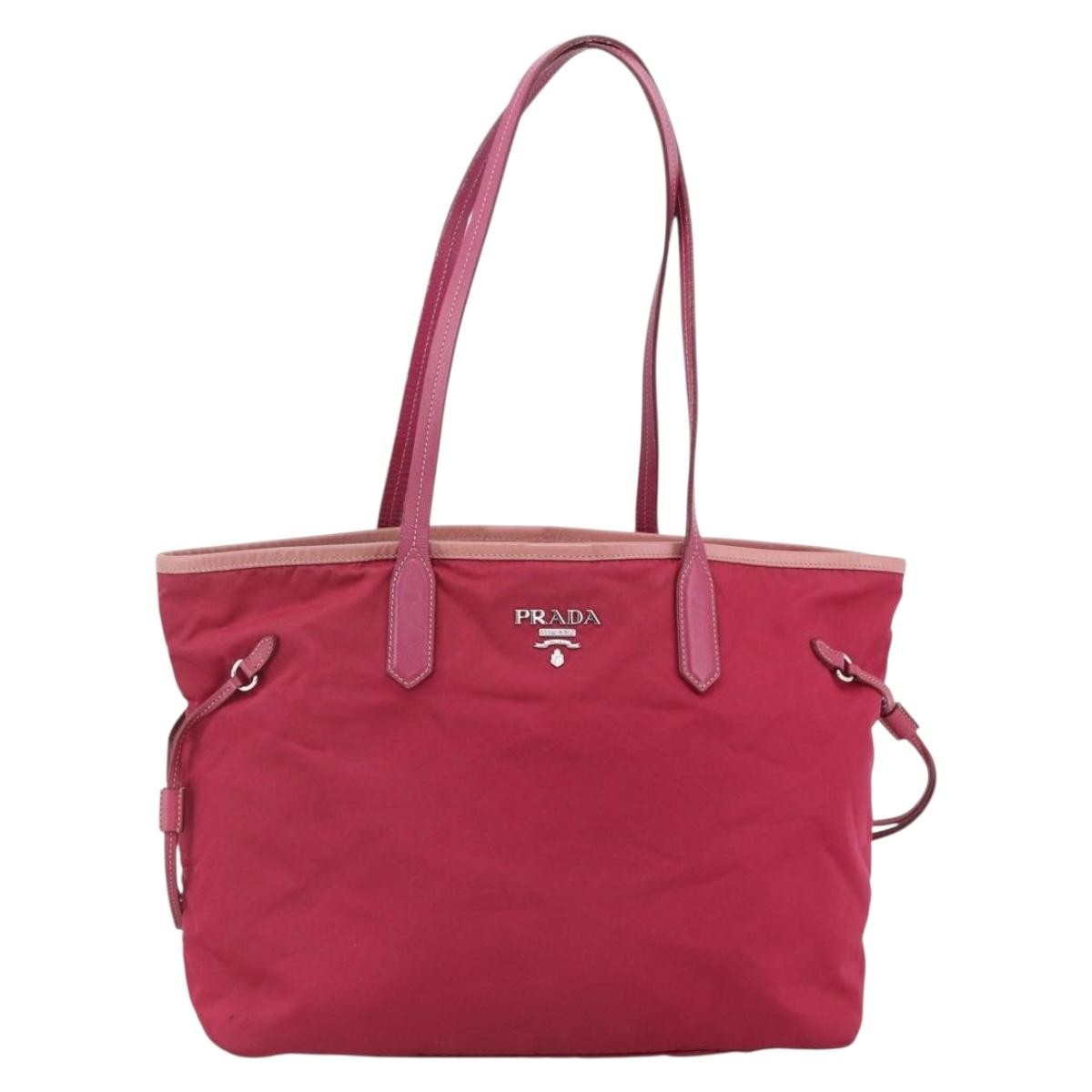 Prada Vintage Tote Tessuto Pink Nylon Tote Bag Bag