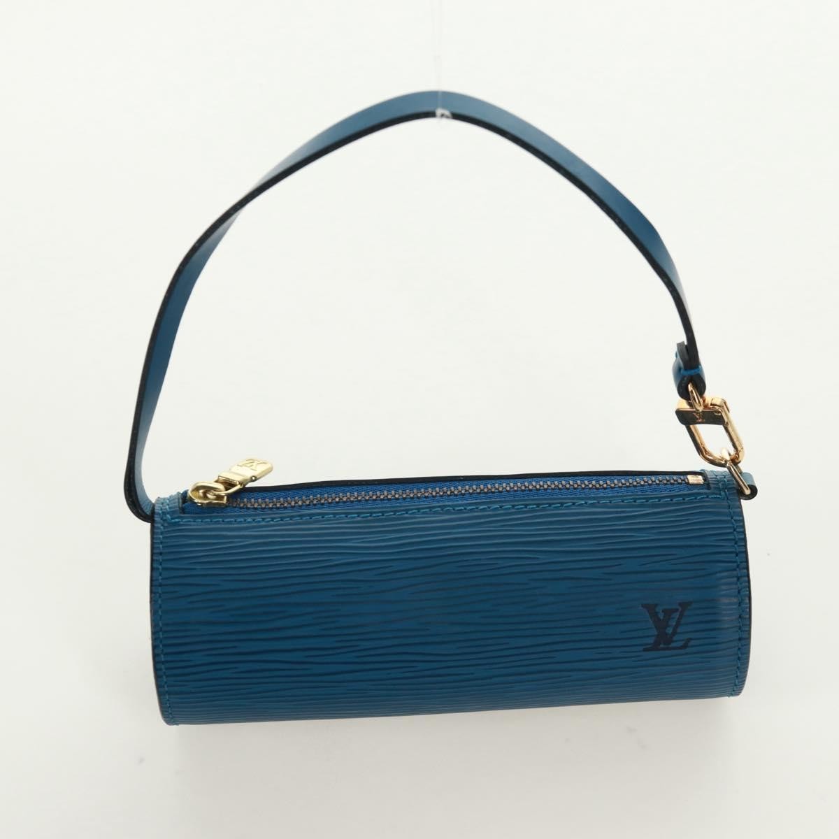 Louis Vuitton Soufflot Handbag Epi Leather Blue Leather Shoulder Bag