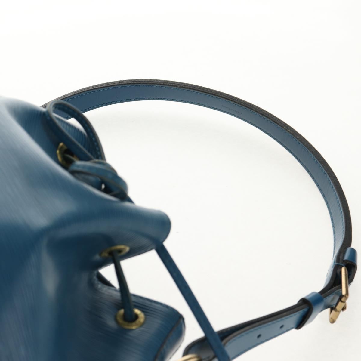 Louis Vuitton Petit Noe Handbag Epi Leather Blue Leather Shoulder Bag