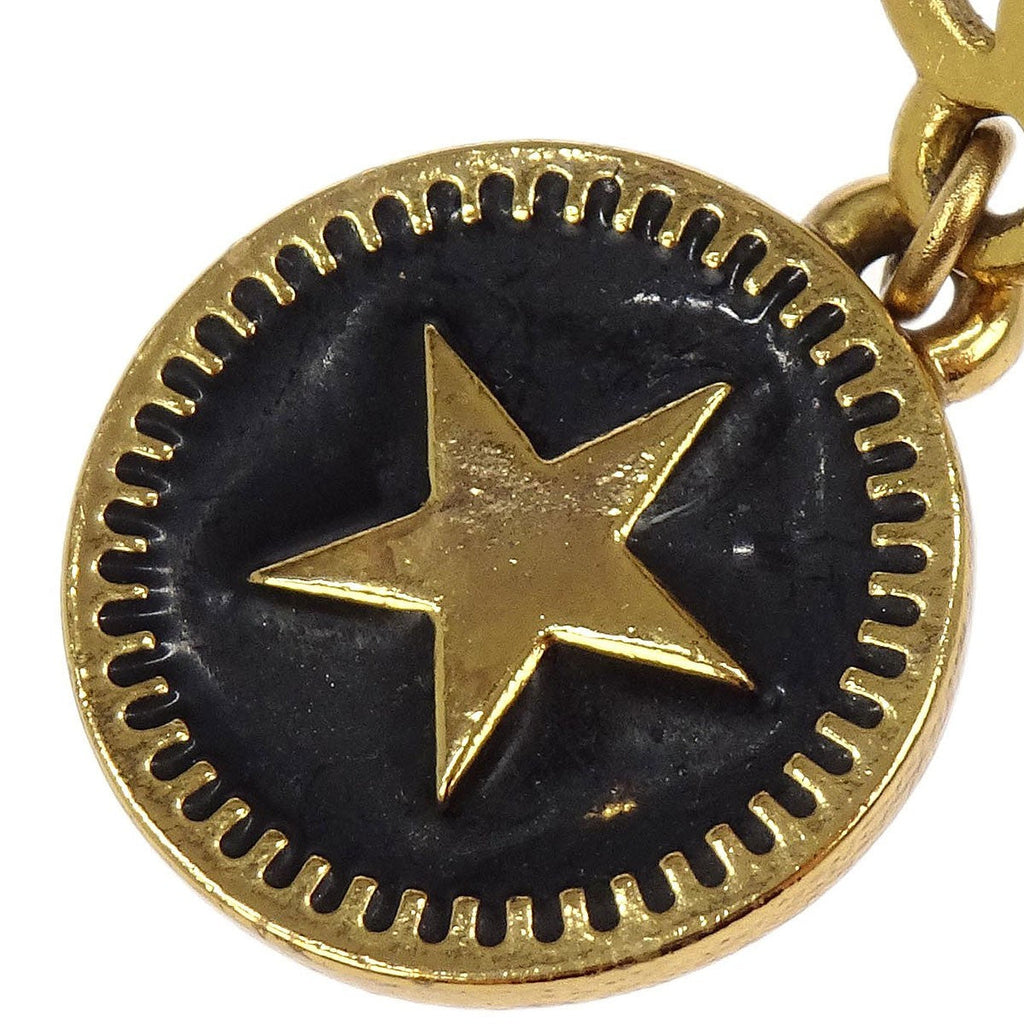 Chanel Cc Star Round Drop Earrings Metal With Resin Gold Gold_Plated Earrings Jewelry