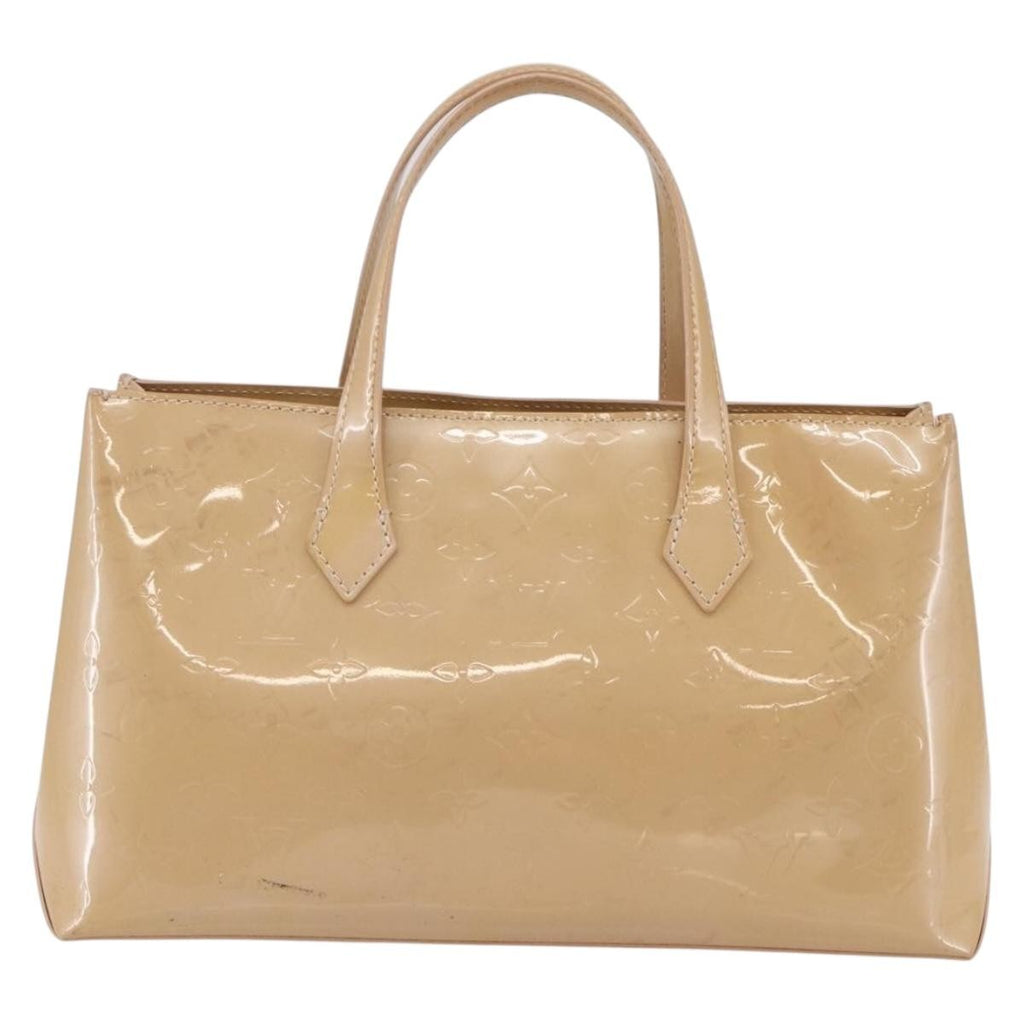 Louis Vuitton Wilshire Handbag Monogram Vernis Beige Patent_Leather Handbag