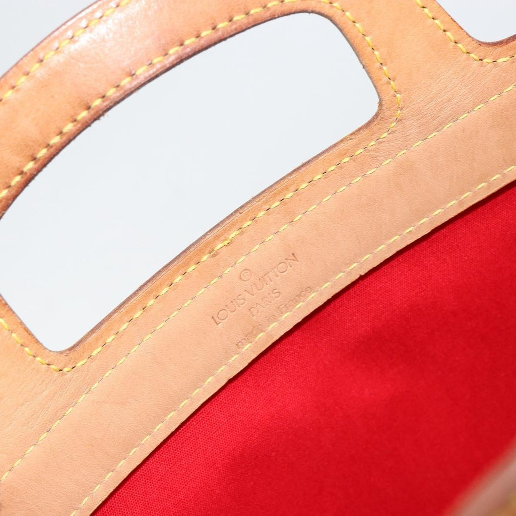Louis Vuitton Stanton Handbag Monogram Vernis Red Patent_Leather Tote Bag