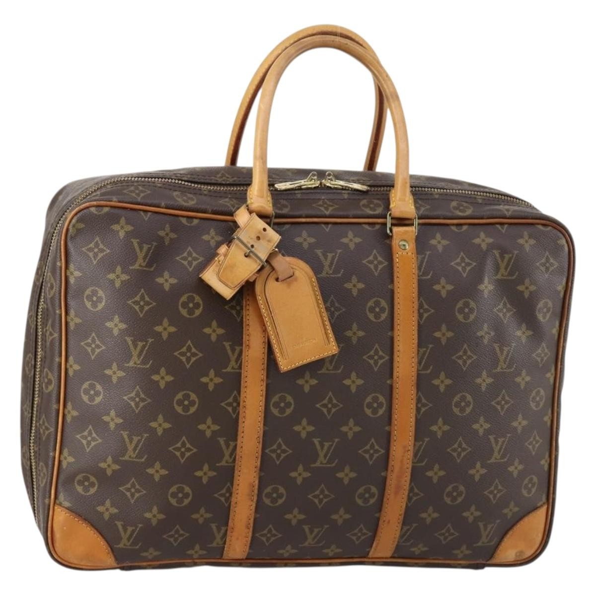 Louis Vuitton Sirius Handbag Monogram Canvas Brown Canvas Travel Bag