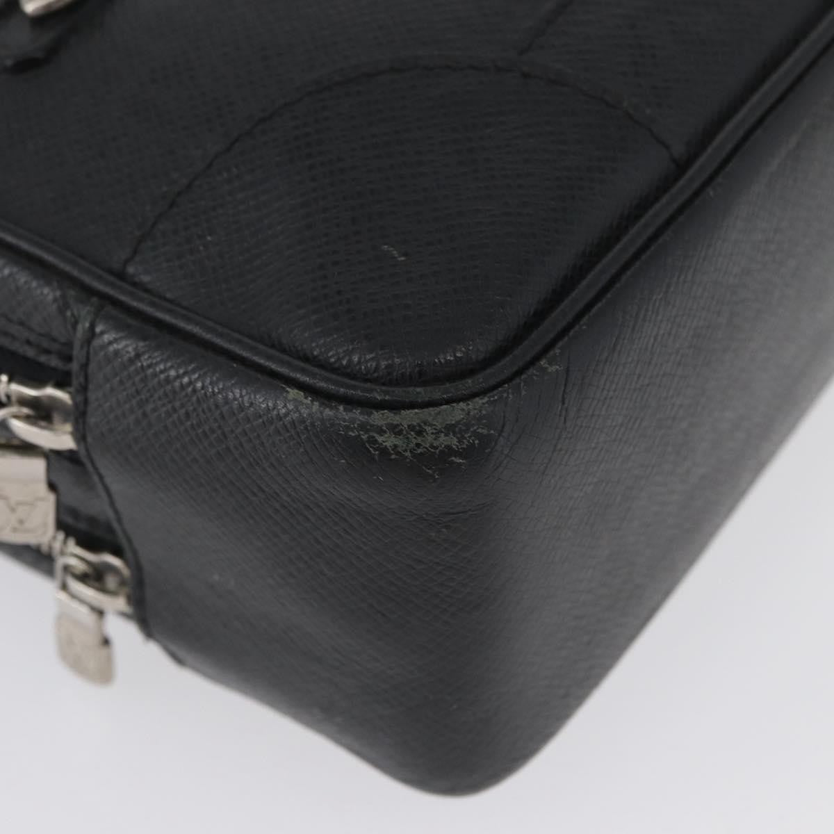 Louis Vuitton Pavel Handbag Taiga Leather Black Leather Clutche & Pouche Bag