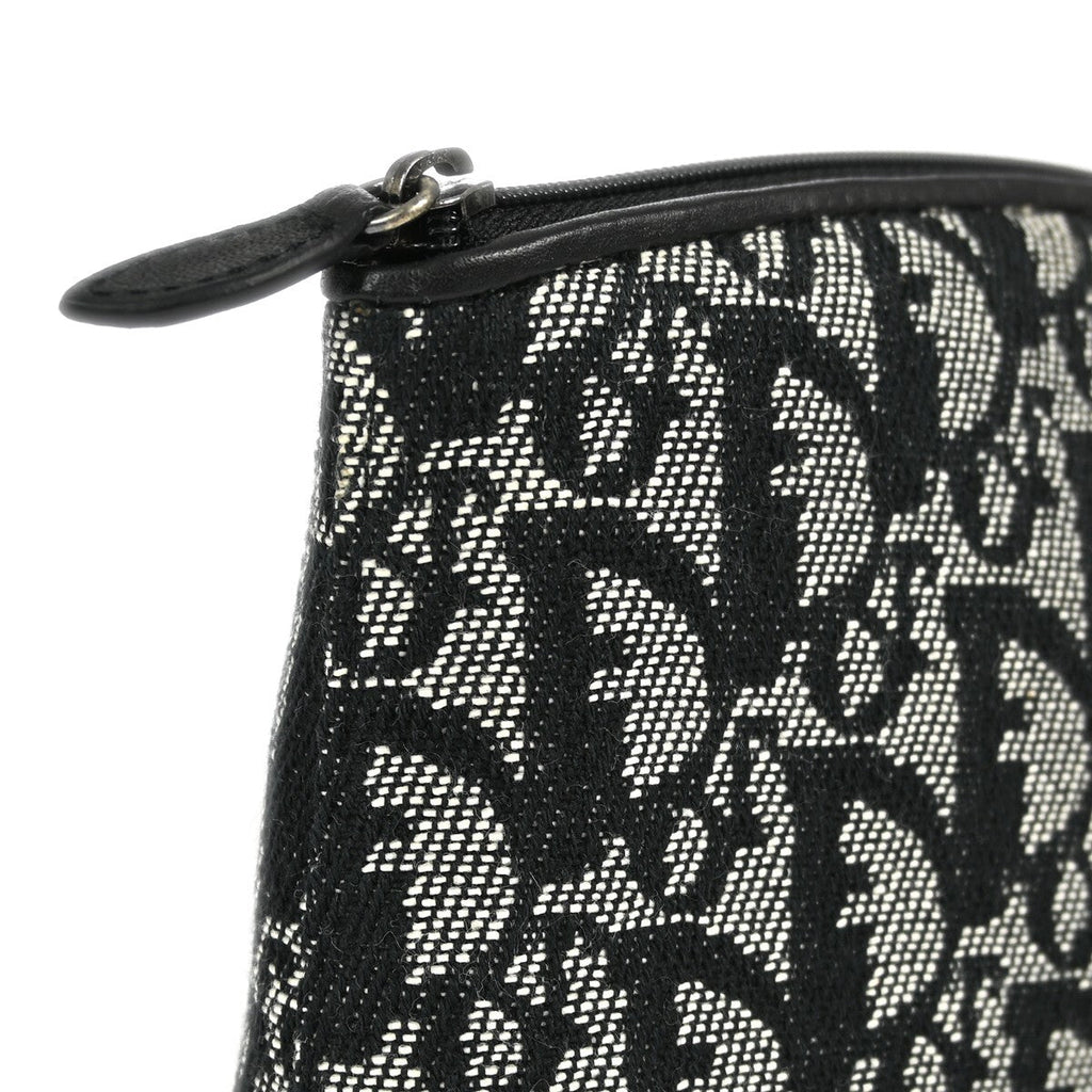 Christian Dior Vintage Trotter Pouch Diorissimo Canvas Gray Canvas Clutche & Pouche Bag (Pre-Owned)