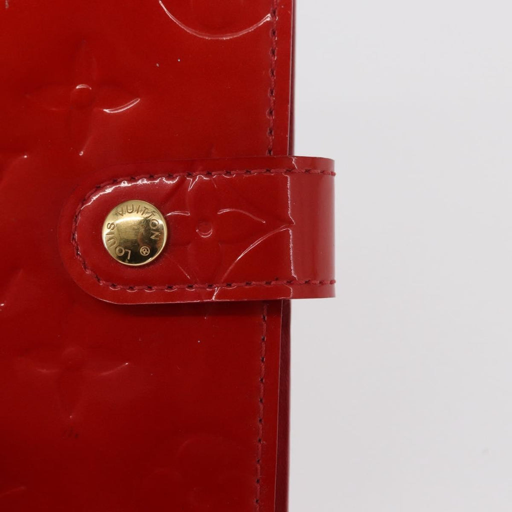 Louis Vuitton Agenda Cover Patent Leather Red Patent_Leather Toiletry Case Accessory