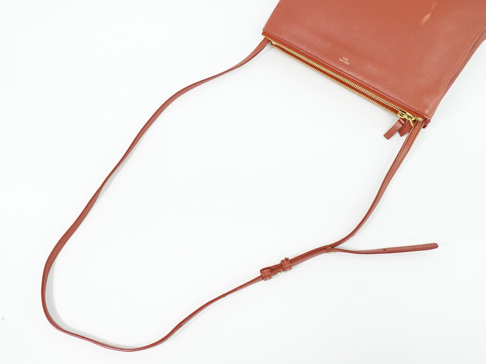 Celine Trio Crossbody Bag Leather Red Leather Shoulder Bag Bag
