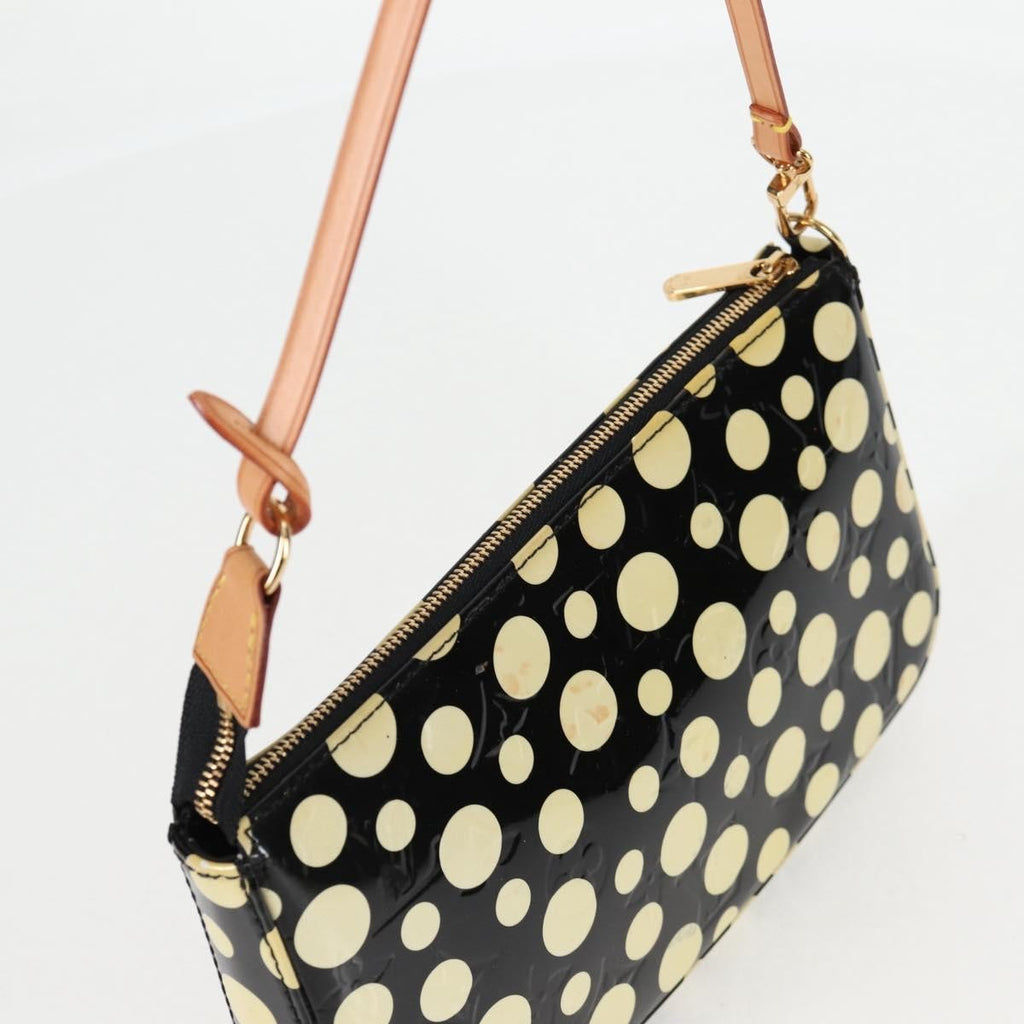 Louis Vuitton Pochette Accessoires Nm Kusama Infinity Dots Monogram Vernis Black Patent_Leather Clutche & Pouche Bag
