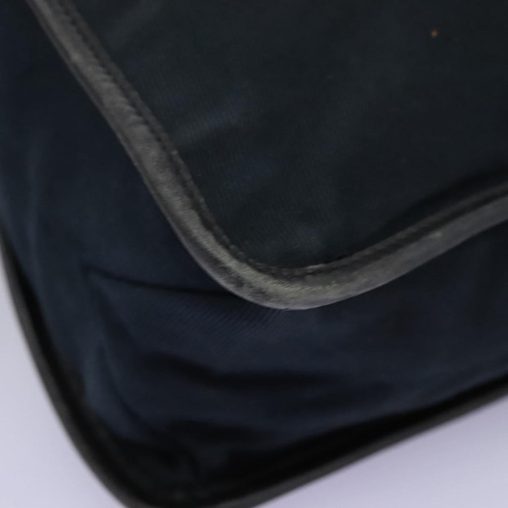 Gucci Sherry Line Shoulder Bag Canvas Black Canvas Shoulder Bag Bag (Pre-Owned)