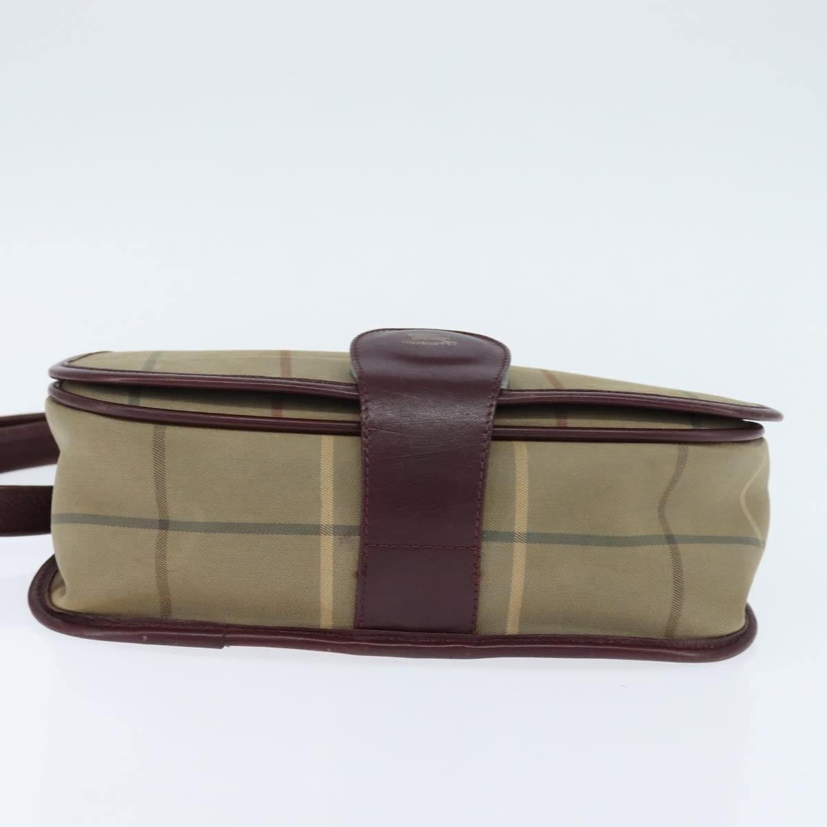 Burberry Nova Check Shoulder Bag Canvas Beige Canvas Shoulder Bag
