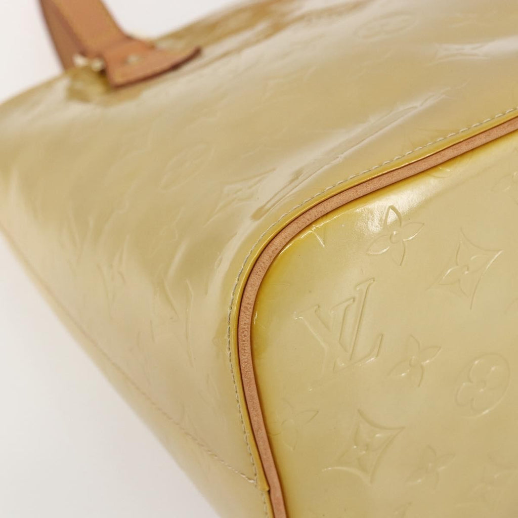 Louis Vuitton Houston Handbag Monogram Vernis Beige Patent_Leather Handbag