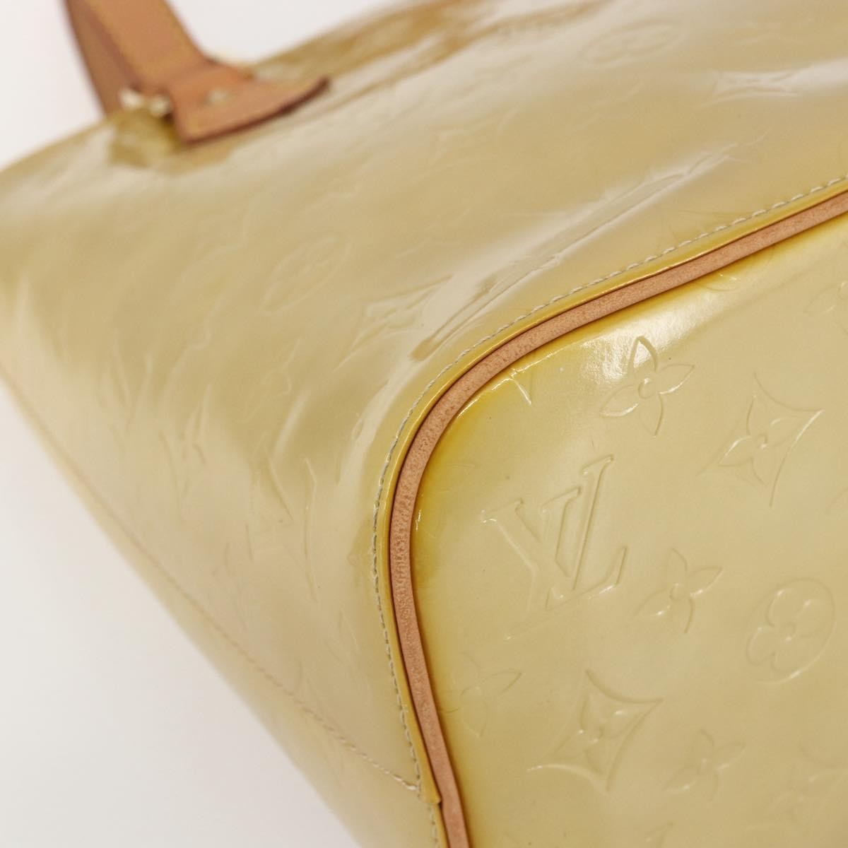 Louis Vuitton Houston Handbag Monogram Vernis Beige Patent_Leather Handbag