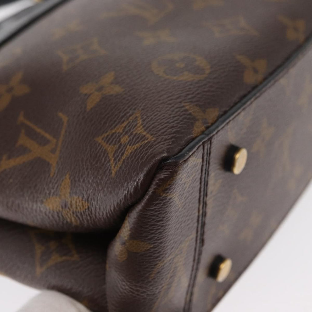Louis Vuitton One Handle Flap Bag Monogram Canvas And Leather Brown Canvas Handbag