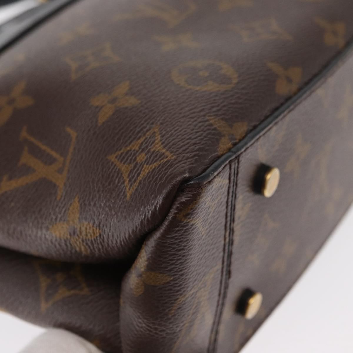 Louis Vuitton One Handle Flap Bag Monogram Canvas And Leather Brown Canvas Handbag
