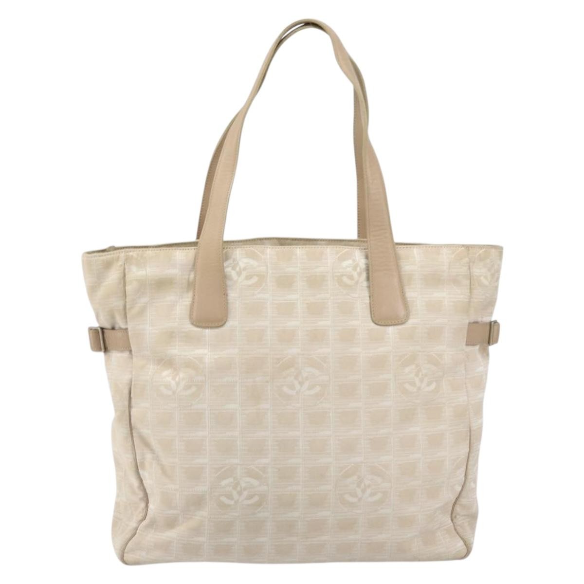 Chanel Travel Line Tote Nylon Pink Nylon Tote Bag Bag