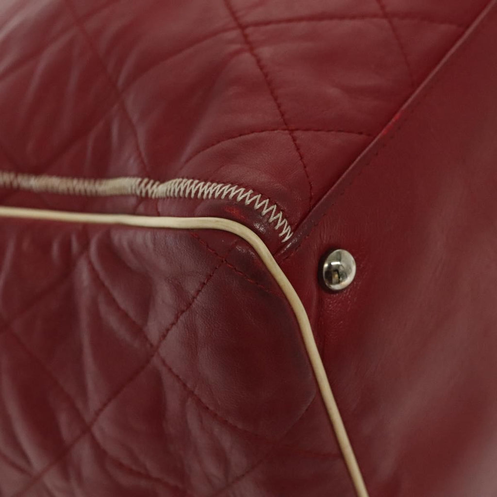 Chanel Vintage Reissue Chain Shopping Tote Leather Red Leather Bag