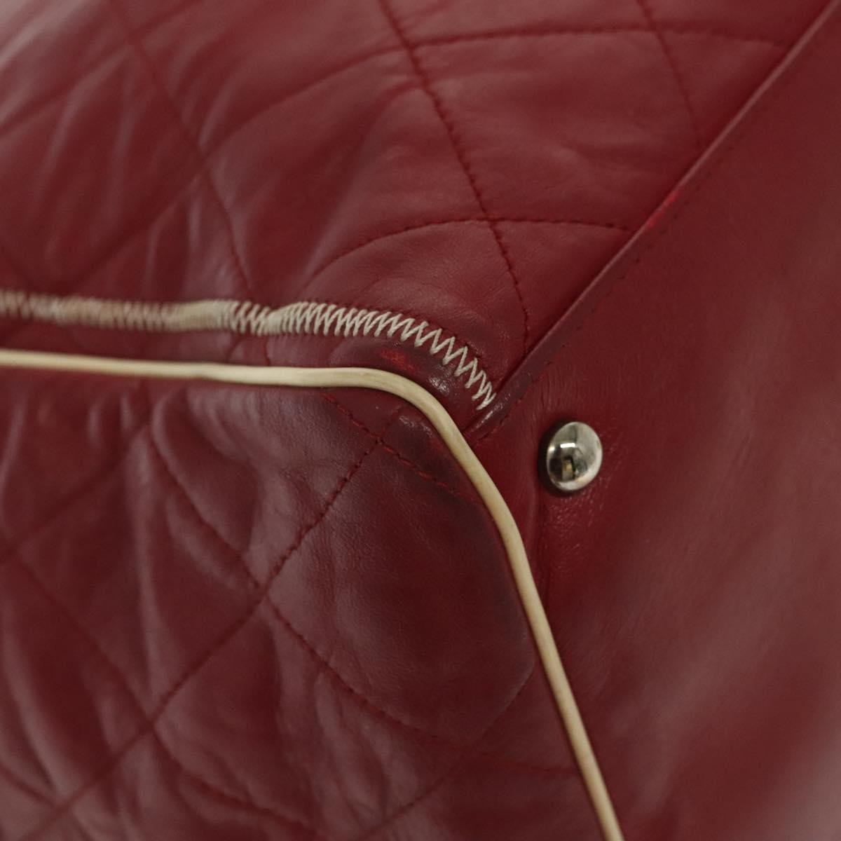 Chanel Vintage Reissue Chain Shopping Tote Leather Red Leather Bag